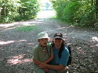 Samuel and Kathy taking a hug break.
